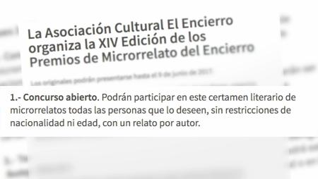 Imagen Abierta la XIV convocatoria del Premio de Microrrelatos del Encierro