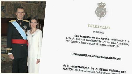 Imagen Los Reyes de España, Hermanos Mayores Honoríficos de la Hermandad del...