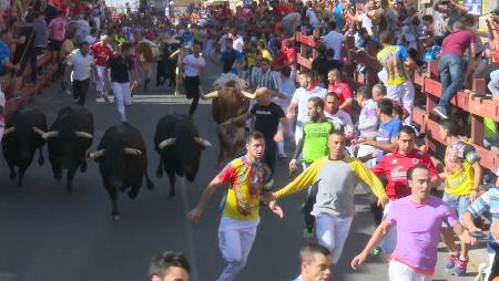 Imagen Explosivo quinto encierro de Sanse 2015 con toros de Victoriano del Río