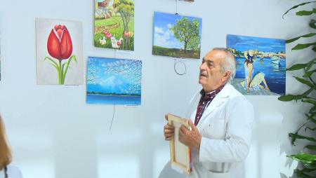 Imagen Los veteranos pintores del Gloria Fuertes exhiben sus obras en acuarela,...