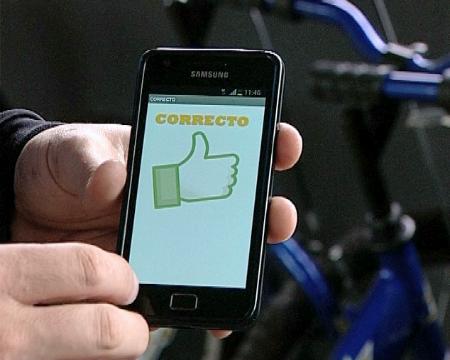Imagen La bici en detalle en la primera aplicación móvil de la Escuela de Educación Vial de Sanse