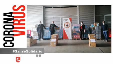 Imagen La Federación de Peñas de Sanse entrega material sanitario al Hospital...