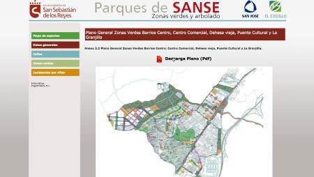 Imagen Los parques, zonas verdes y jardines de Sanse estrenan página web