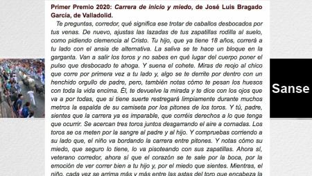 Imagen El Concurso de Microrrelatos del encierro de Sanse 2020 ya tiene ganadores