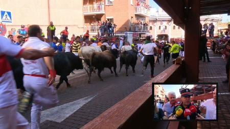 Imagen Nueve heridos por caídas en el primer encierro de Sanse 2019