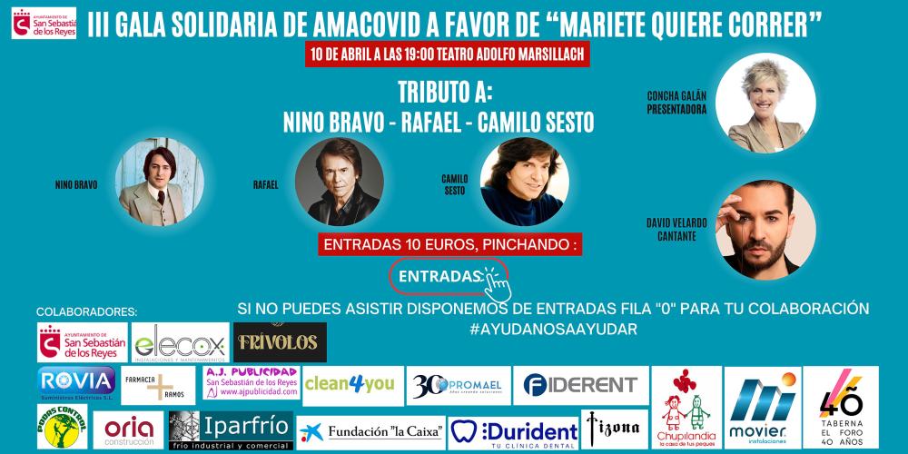 Imagen San Sebastián de los Reyes acogerá la III Gala Solidaria de AMACOVID porque `Mariete quiere correr´