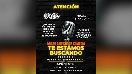 Imagen ¿Te animas al ‘Open Mic de Comedia’ el 17 de julio en el Centro Joven de San Sebastián de los Reyes?