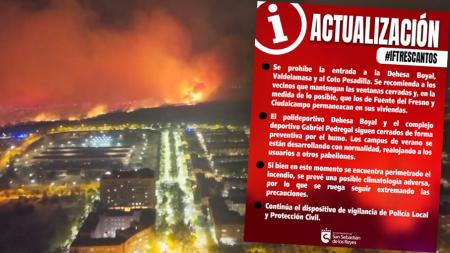 Imagen Actualización incendio en Tres Cantos: máxima precaución, esta tarde, ante las rachas de viento