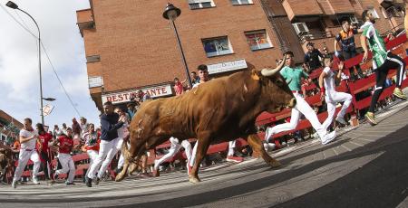 Imagen El sexto encierro, rápido y con momentos de tensión con los toros de...