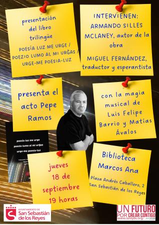 Presentación del libro trilingüe 'Poesía luz me urge' de Armando Silles