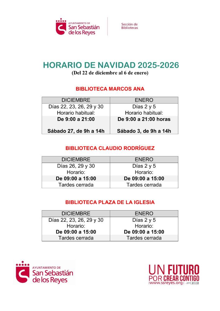 Imagen Actividades en las Bibliotecas Municipales. Diciembre 2025