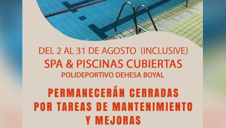 Imagen El spa y las piscinas cubiertas del Polideportivo Dehesa Boyal de Sanse cierran en agosto por mantenimiento