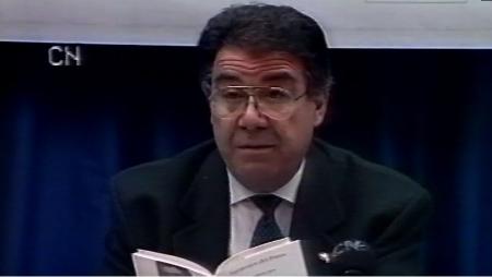Imagen Ángel García López en Tertulias de Autor con José María Clausín y Manuel López Azorín. 1994